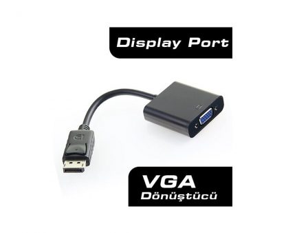 Dark DisplayPort to VGA Dişi Çevirici