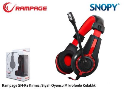 Snopy Rampage SN-R1 Siyah-Kırmızı Gaming Kulaklık