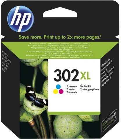 HP F6U67AE Renkli Mürekkep Kartuş (302XL)