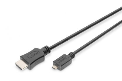 Digitus HDMI Kablo Mikro HDMI-HDMI Siyah (1m) 4K