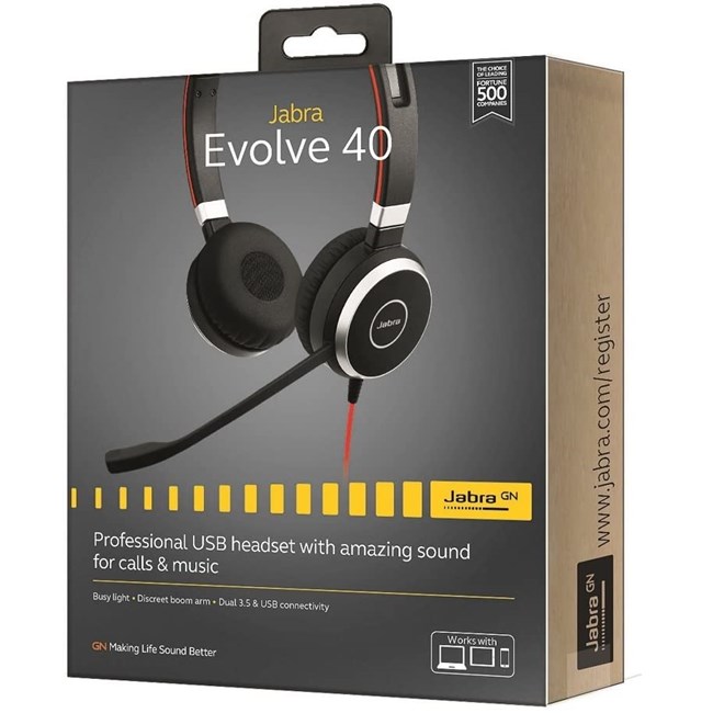 Jabra Evolve 40 Duo USB NC MS fiyat Jabra Evolve 40 Duo USB NC MS